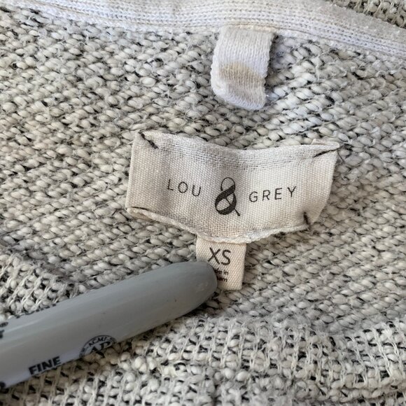Lou & Grey tweed top — super soft short sleeved dolman sweater — XS - Picture 7 of 8